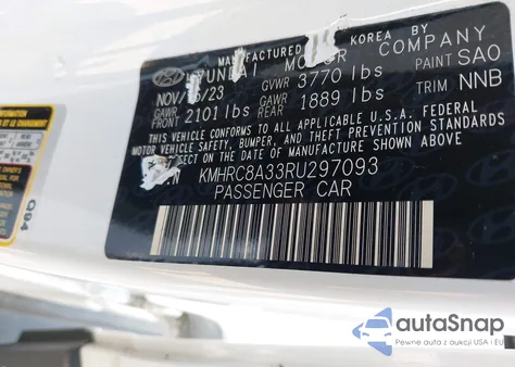 2024 Hyundai Venue Limited from USA, damaged, VIN KMHRC8A33RU297093